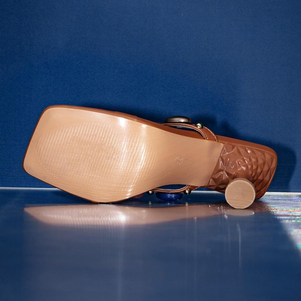 Wineglass Square Toe High Heels