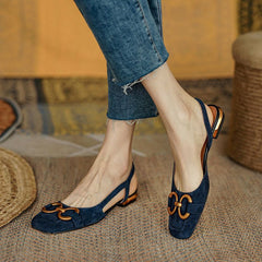 Dottie Suede Slingback Handmade Flats