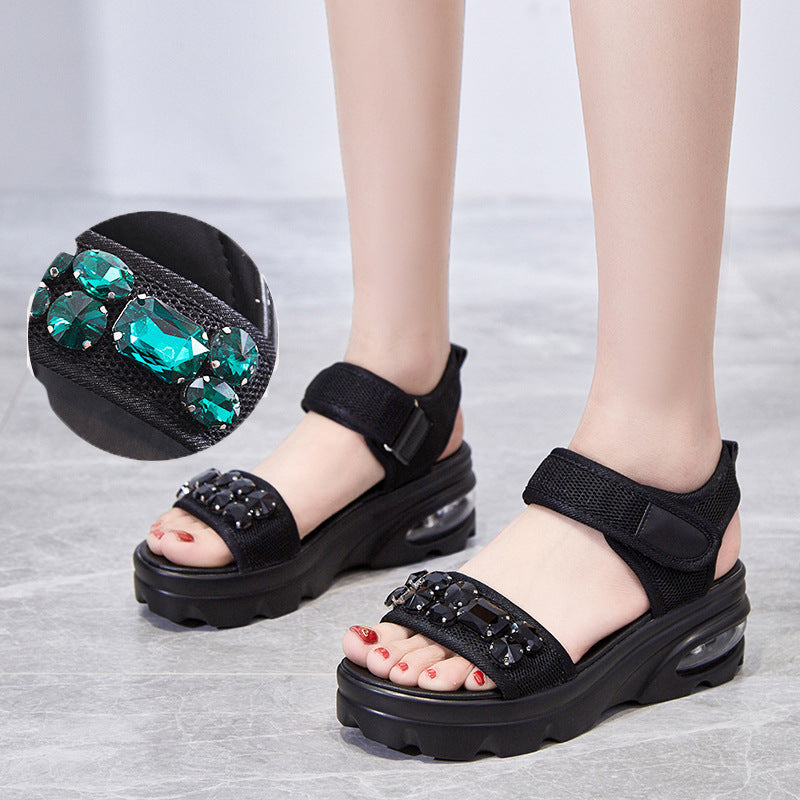 Cute Beans Velcro Side Closure Sandals