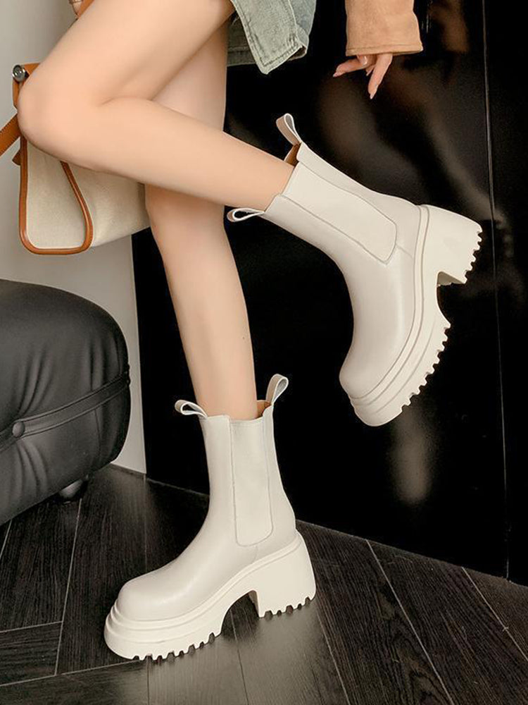 Chunky Heel Ankle Boots