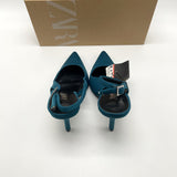 Faiga Slingback Heels with Pearls Blue