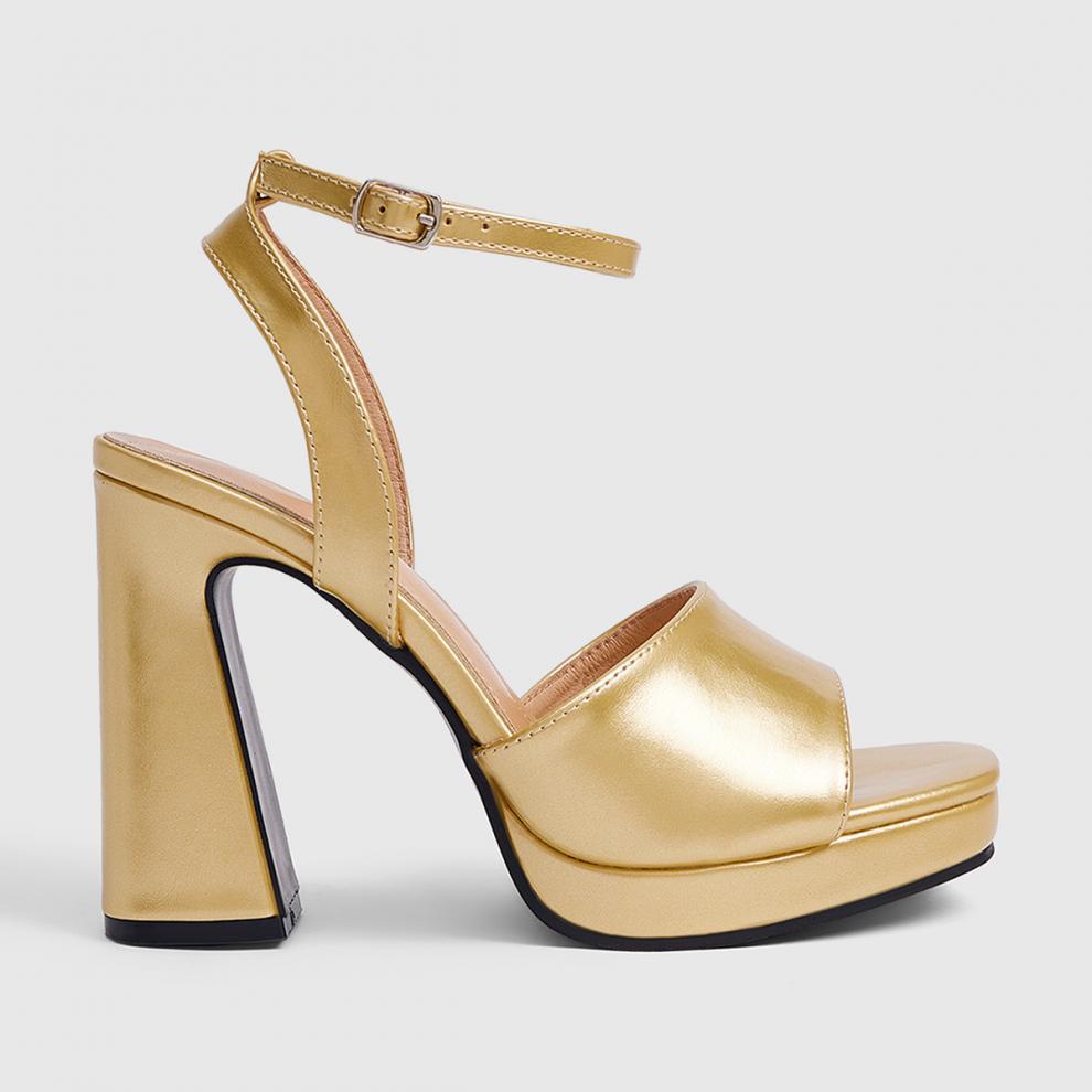 One-Strap Thick Heel Open Toe Sandals