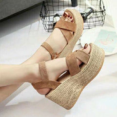 Ankle Strap Espadrille Wedge Sandals