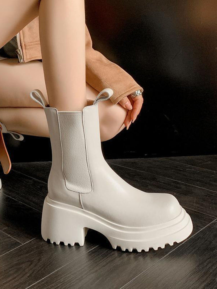 Chunky Heel Ankle Boots
