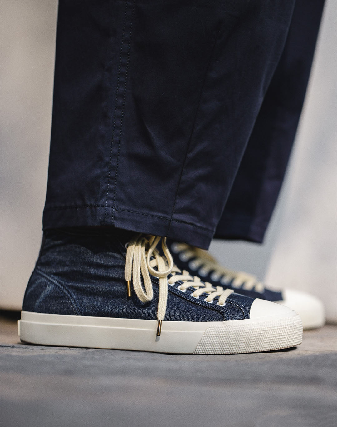 All-Match Casual Washed Denim High-Top Unisex Canvas Shoes