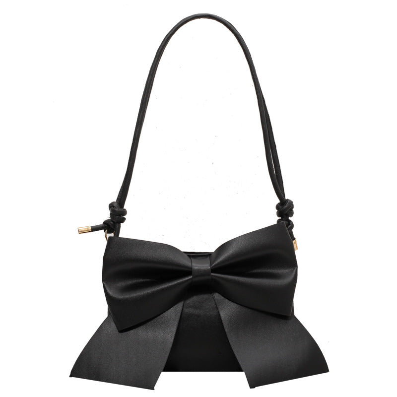 Bow Decor Zipper Square Bag