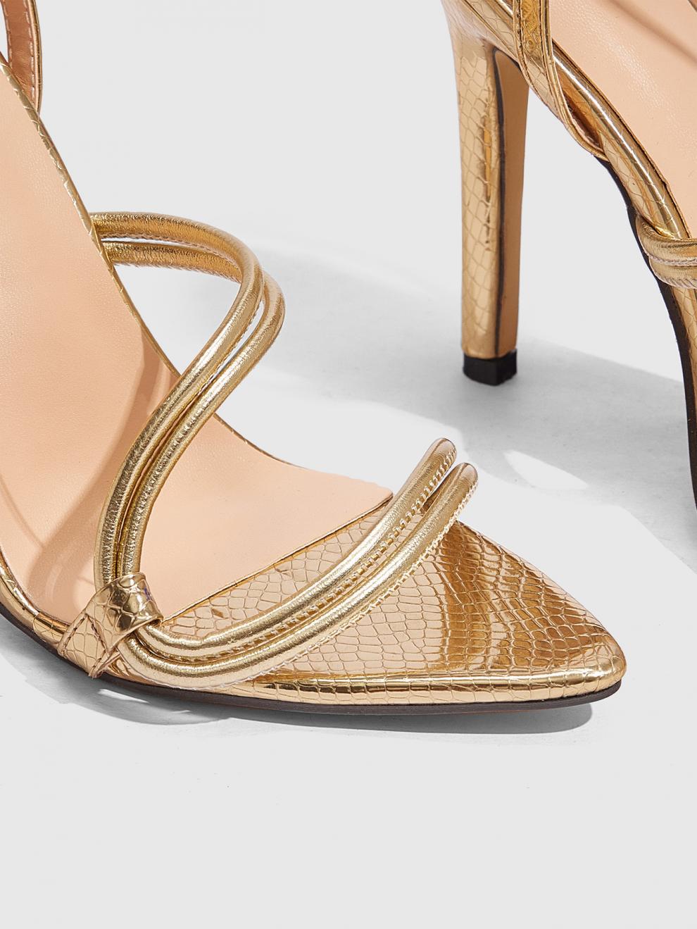 Thin Straps And Versatile High Heels