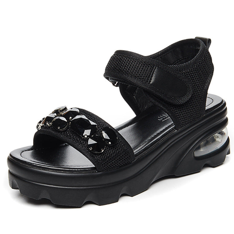 Cute Beans Velcro Side Closure Sandals