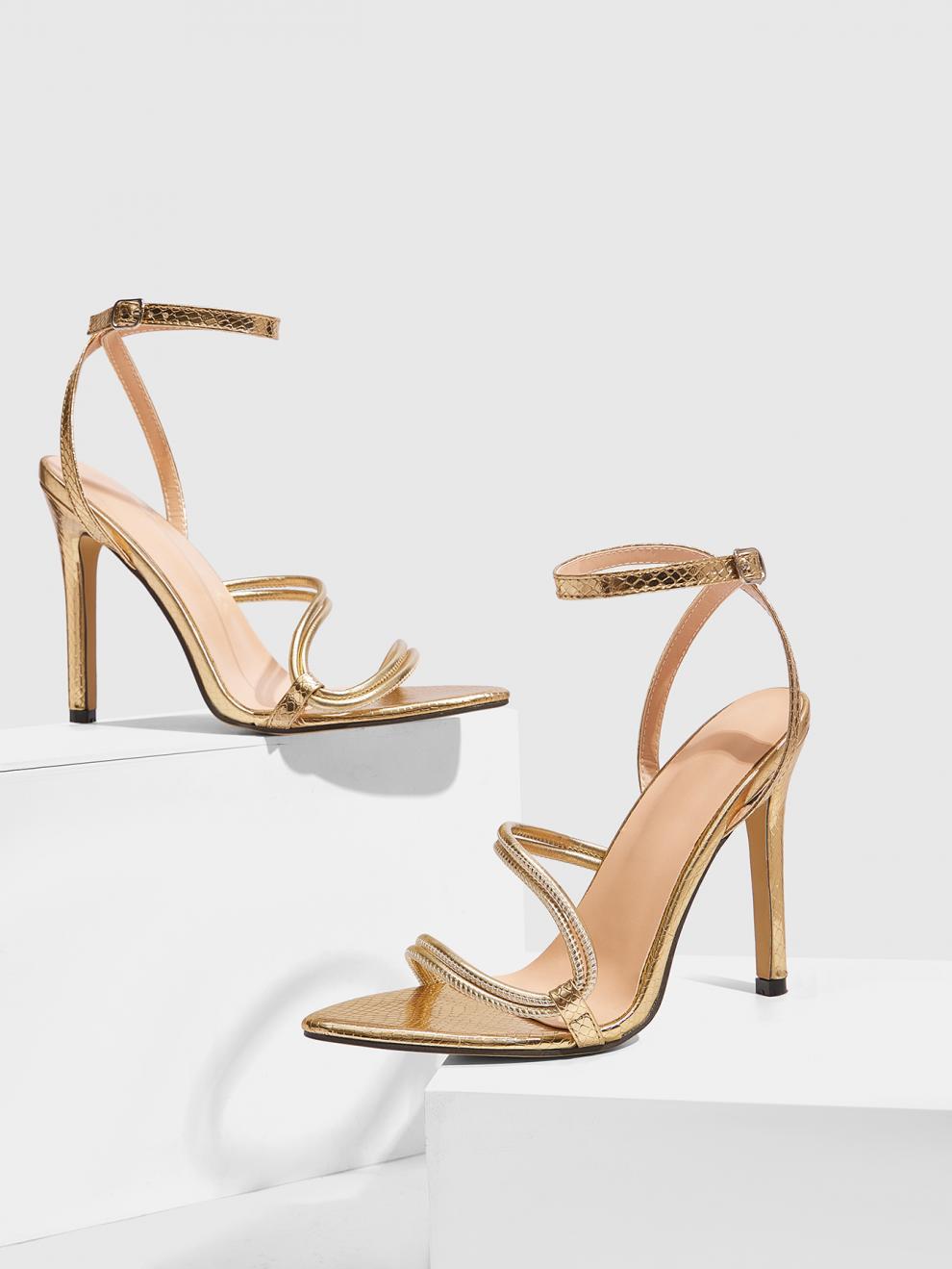 Thin-Strap Stiletto Sandals