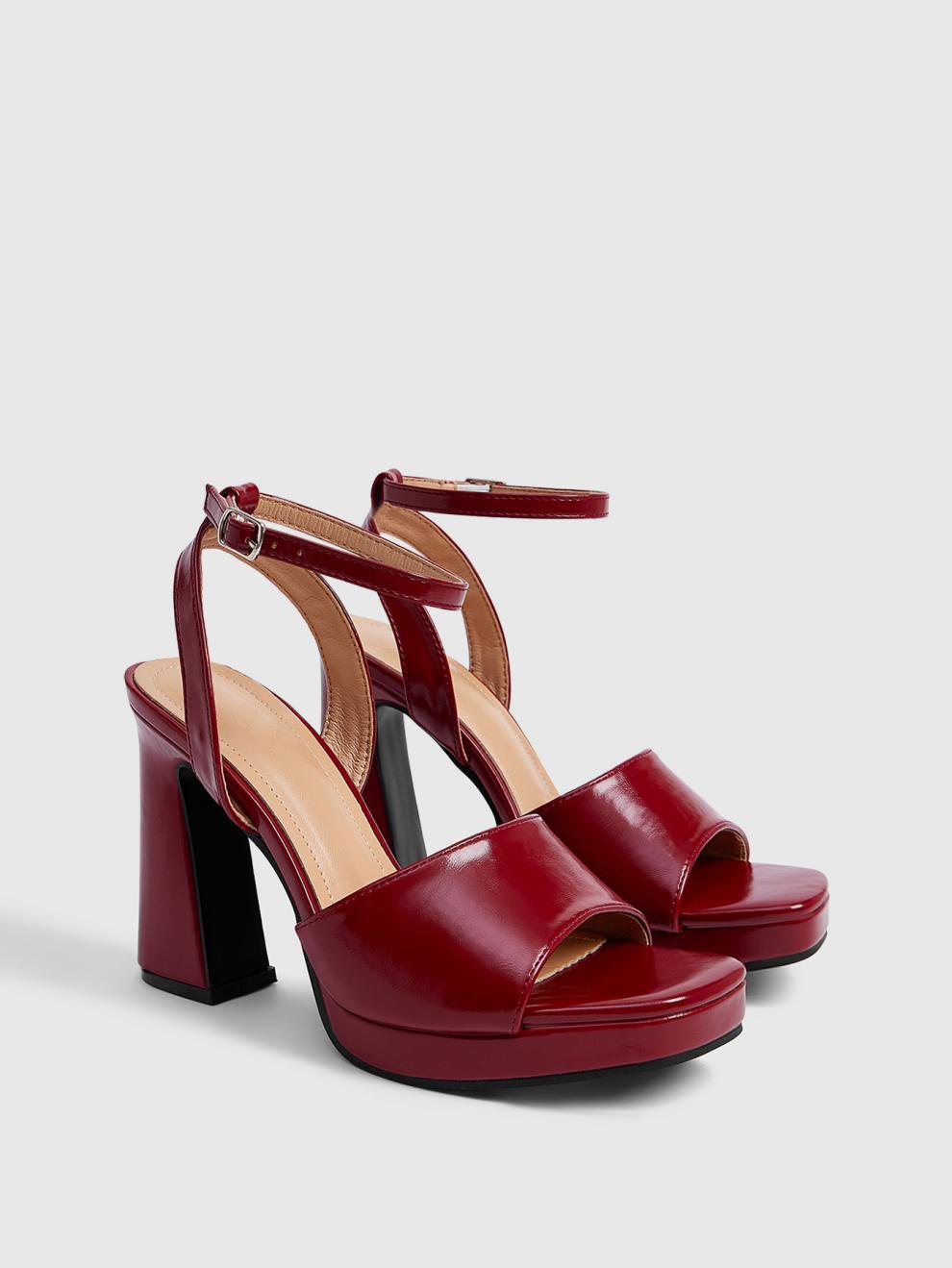 One-Strap Thick Heel Open Toe Sandals