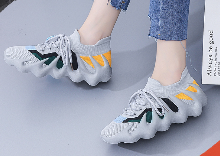 Lace-up Knit Breathable Sneakers