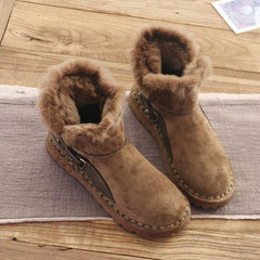 Rabbit Fur Winter Rivet Comfortable Women's Boots