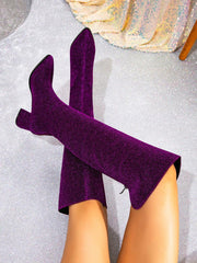 Rhinestone Stiletto Boots