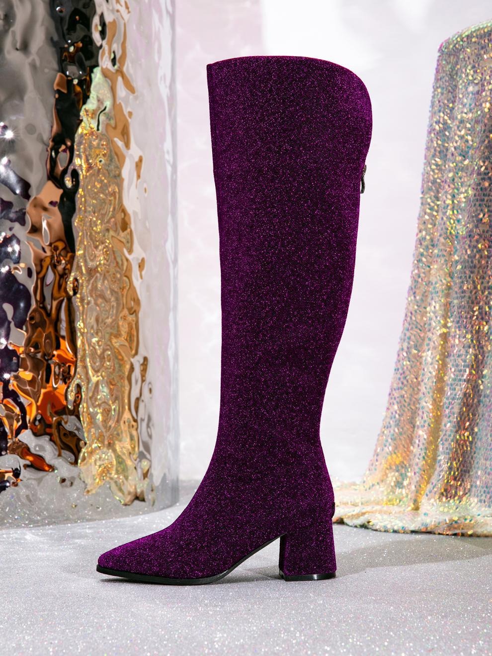 Rhinestone Stiletto Boots