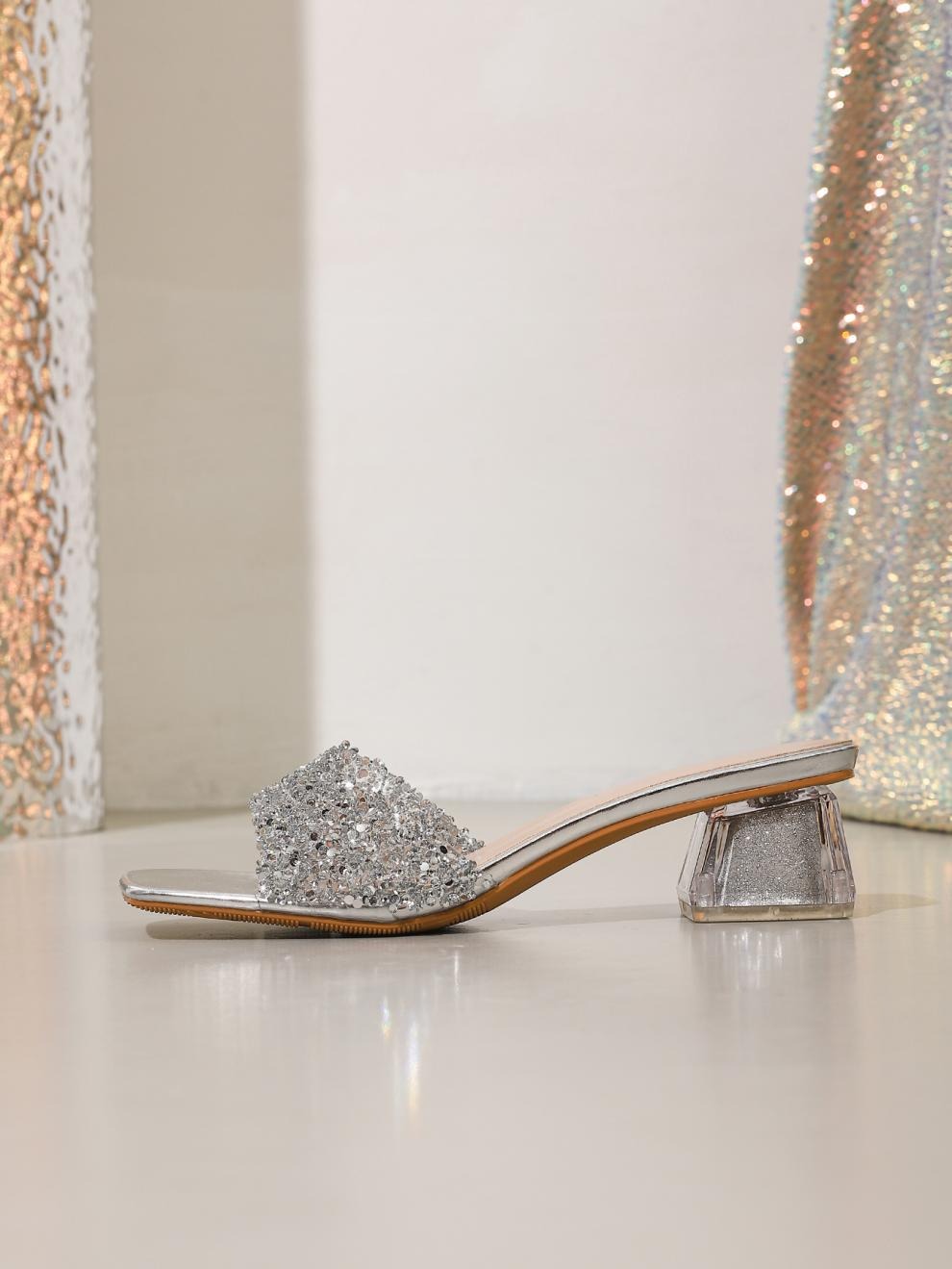 Sparkling Rhinestone Party Sandals