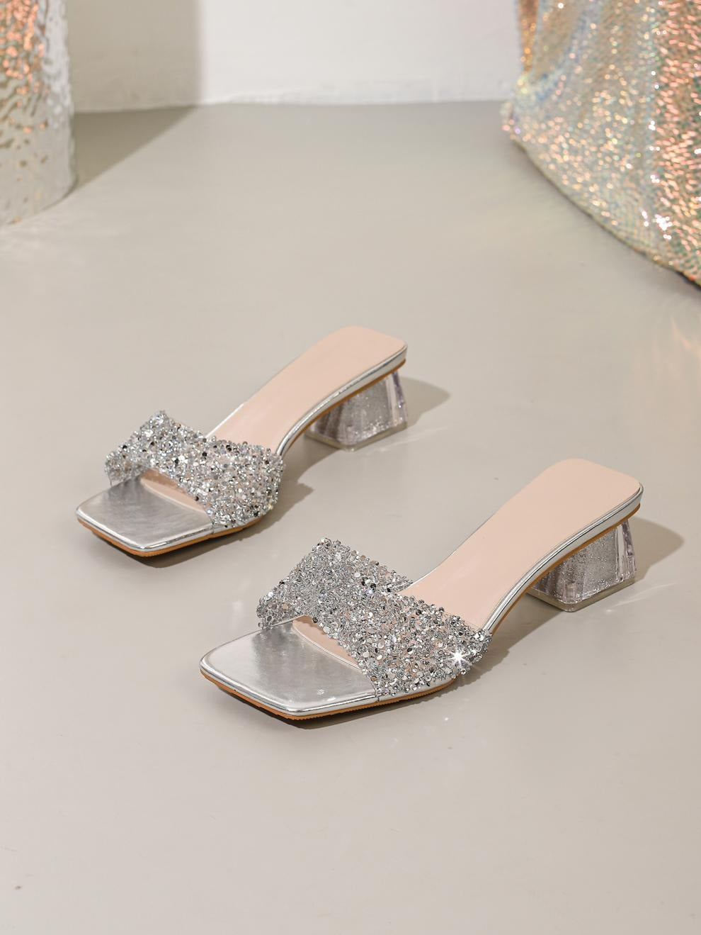 Sparkling Rhinestone Party Sandals