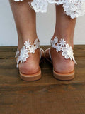 Lace Belt Flat Sandals