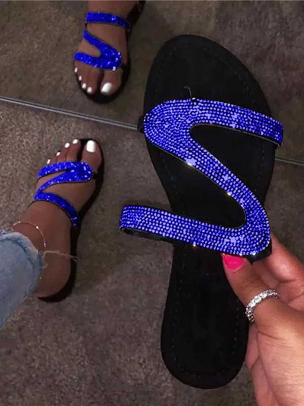 Sweet Hot Drill Sequined Slipper