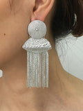 Abstract Fringe Gold Earrings