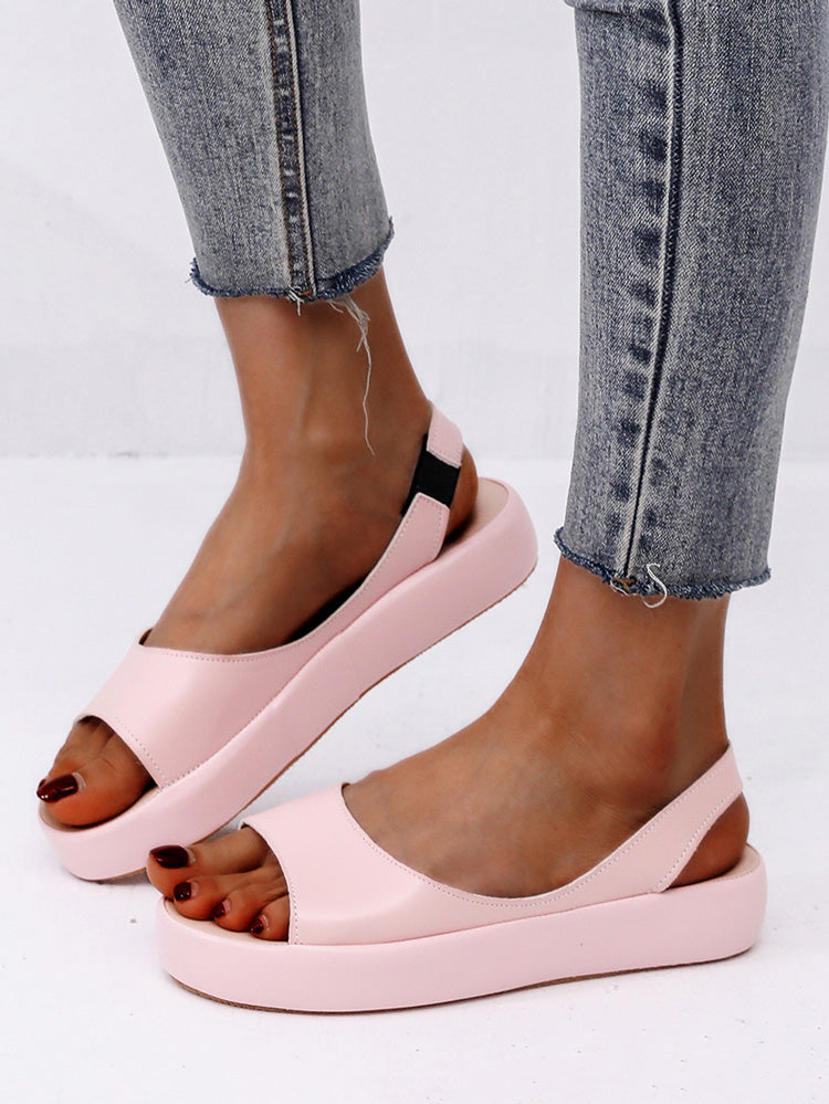 PU Leather Open-toe Sandals