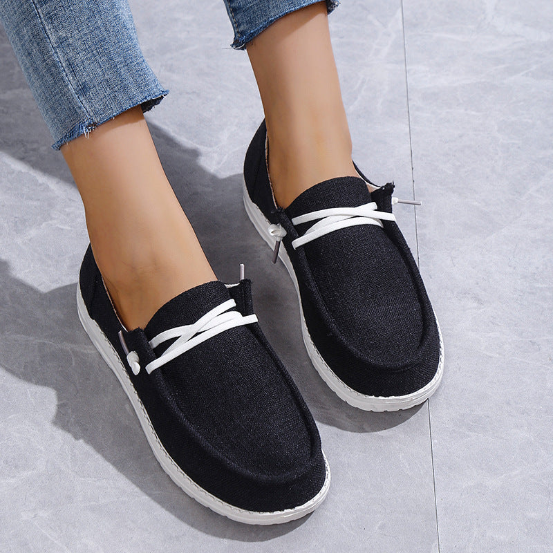 Casual Lace-Up Loafers Canvas Shoes