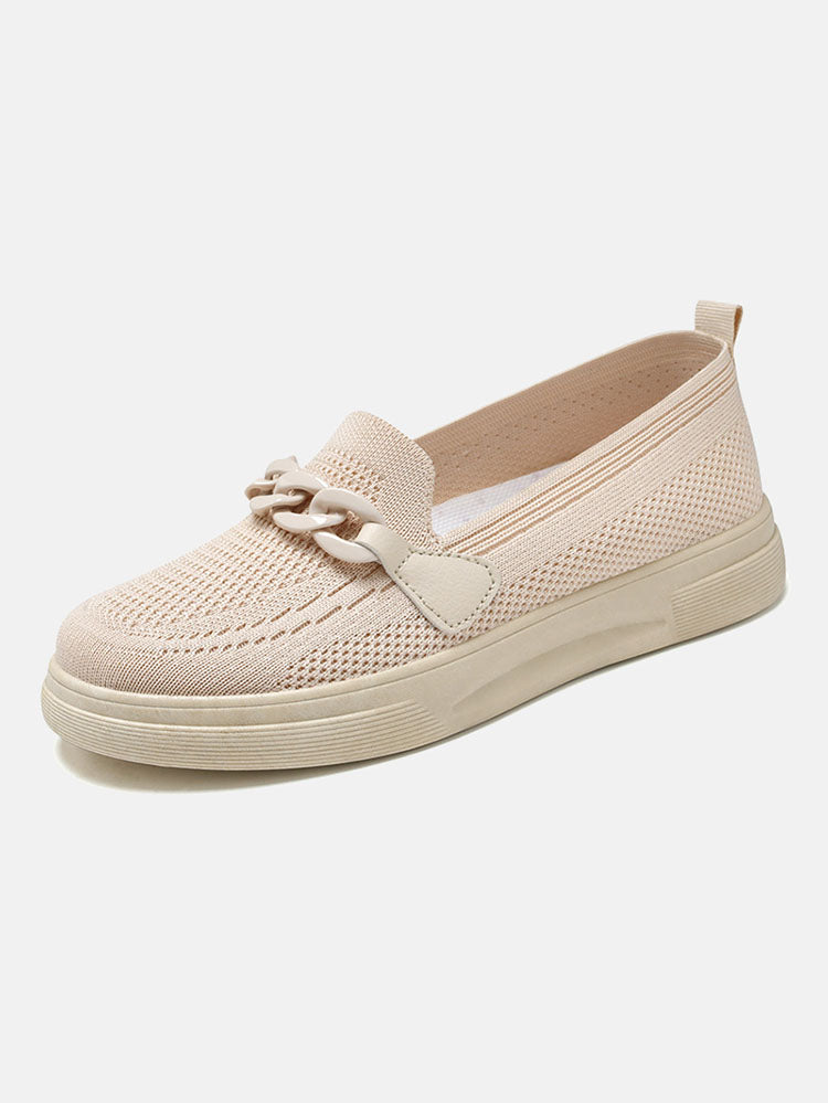 Breathable Knitting  Slip On Loafers