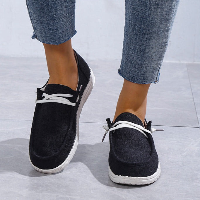 Casual Lace-Up Loafers Canvas Shoes