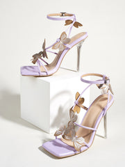 Butterfly Stiletto Heeled Sandals