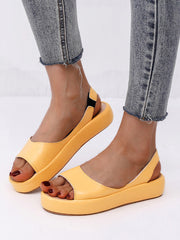 PU Leather Open-toe Sandals