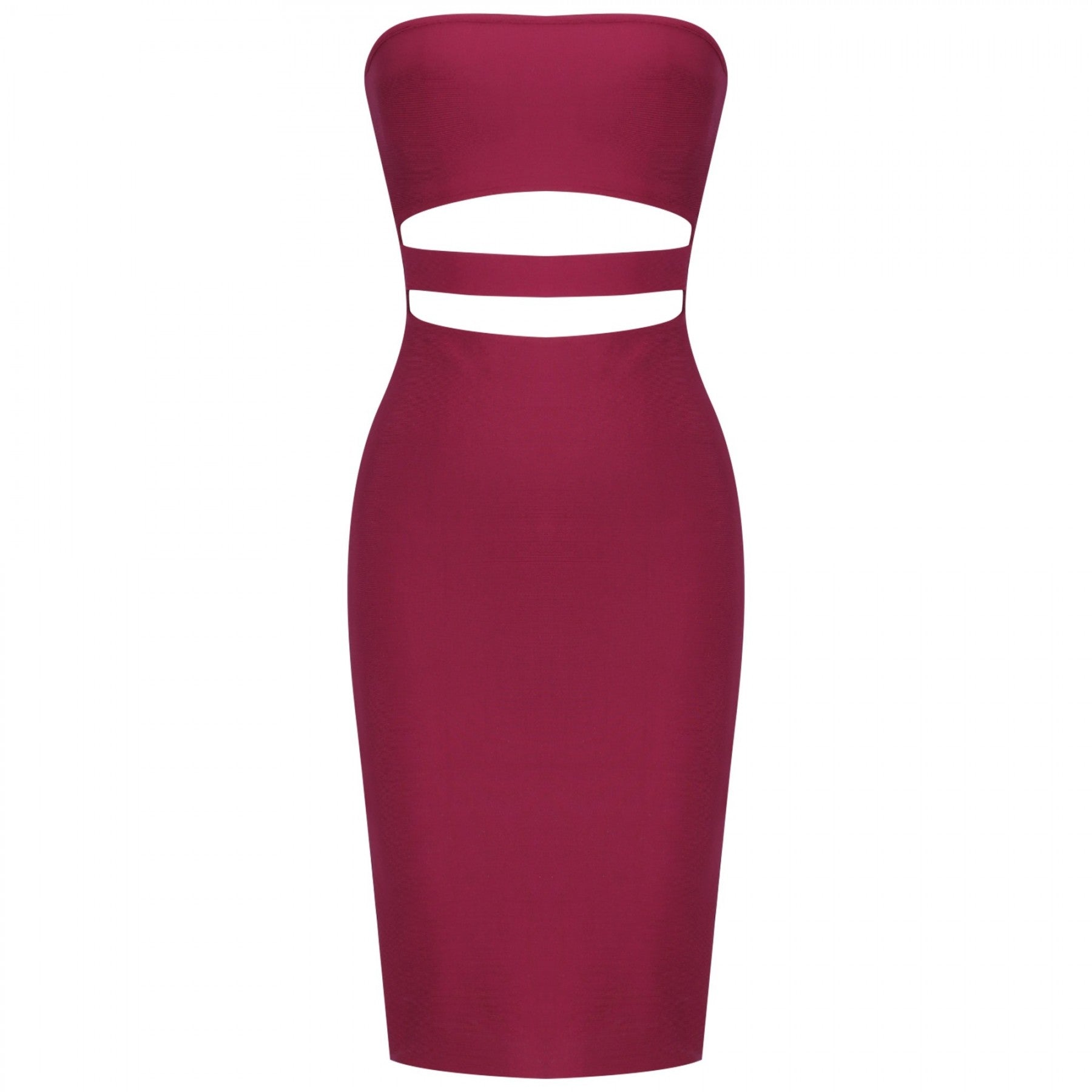 Strapless Sleeveless Cut Out Mini Bandage Dress