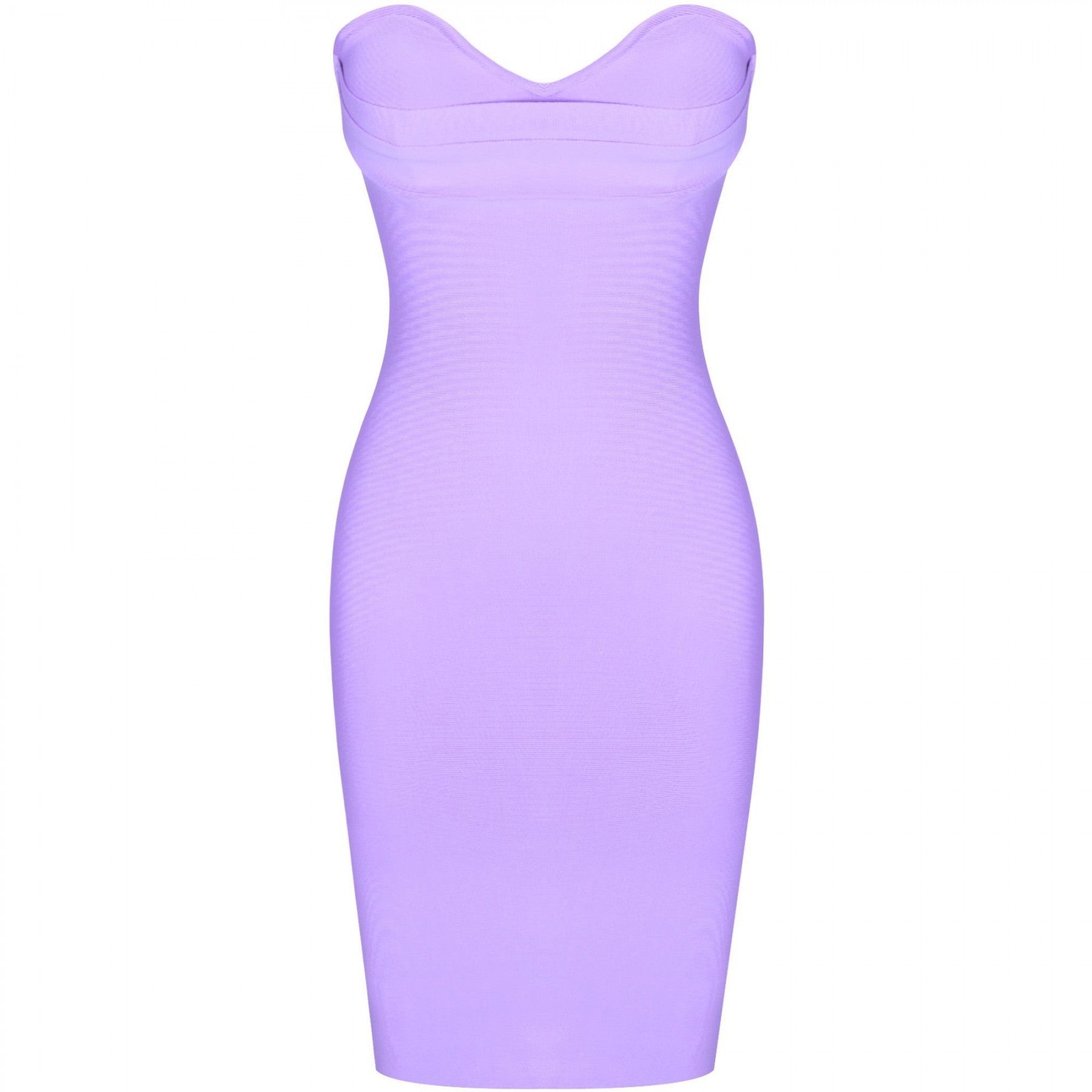 Strapless Sleeveless Plain Mini Bandage Dress