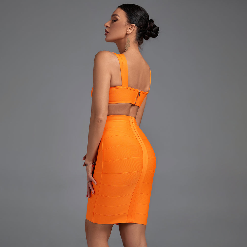 Strappy Sleeveless Midi Backless Bandage Dress