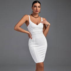 Strappy Sleeveless Backless Mini Bandage Dress