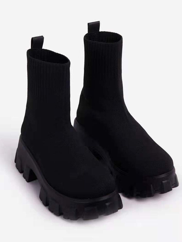 Chunky Sole Socks Boots