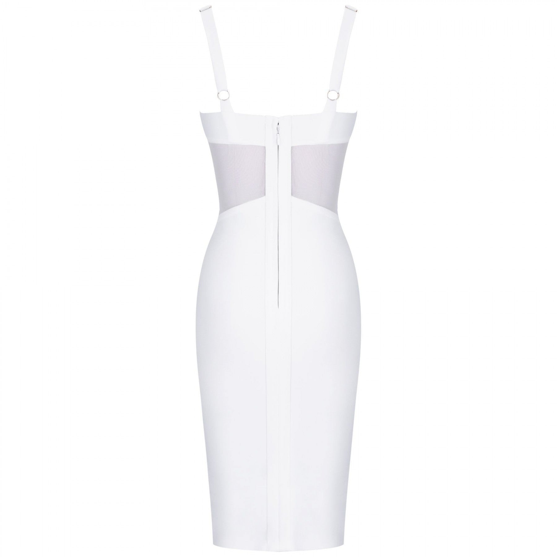 Strappy Sleeveless Mesh Midi Bandage Dress