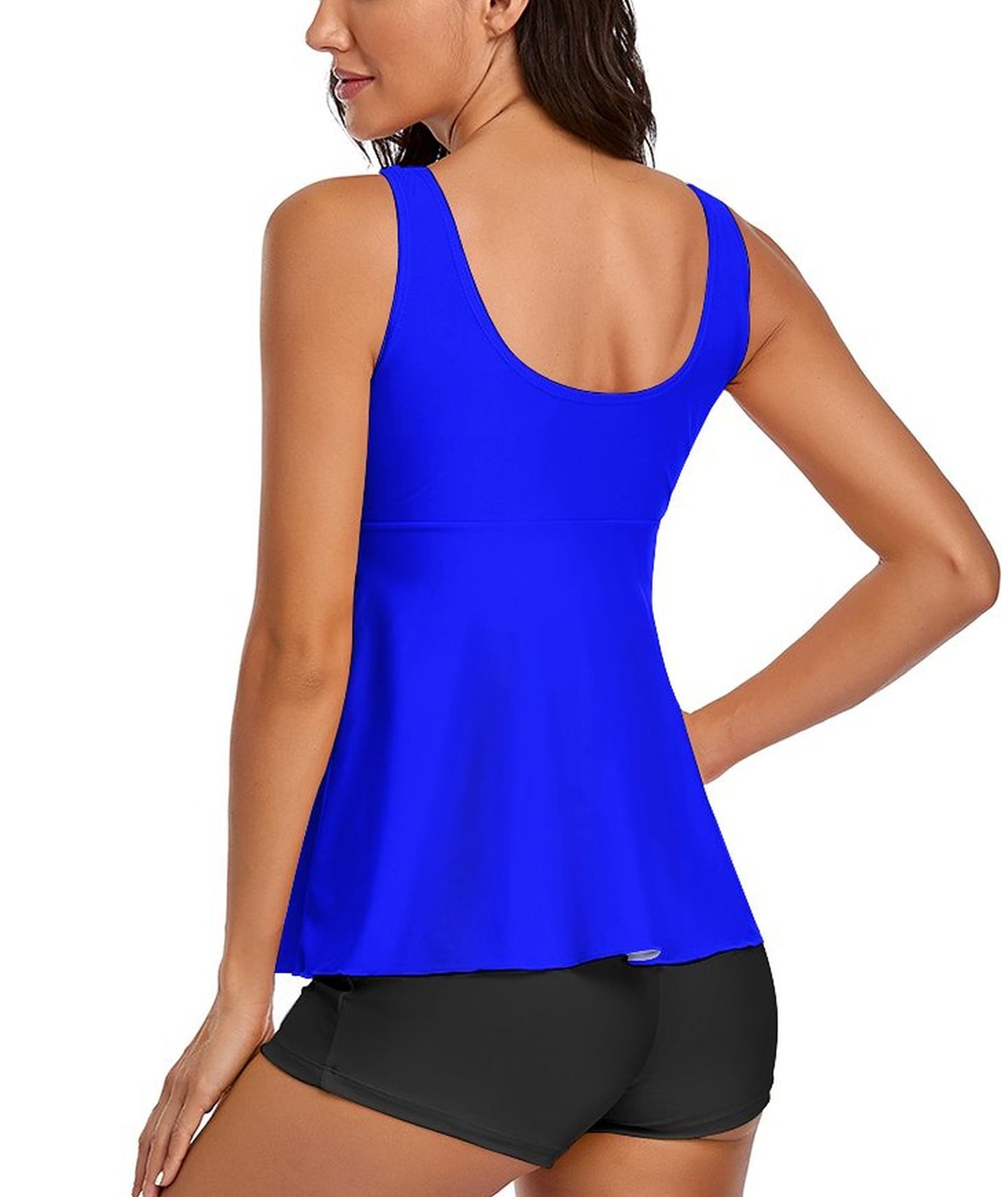 Tankini Royal Blue Two Piece Bathing Suits Swimwear