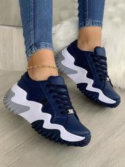 PU Color Block Casual Sneakers