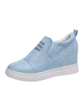 Suede Letter Pattern Casual Sneakers