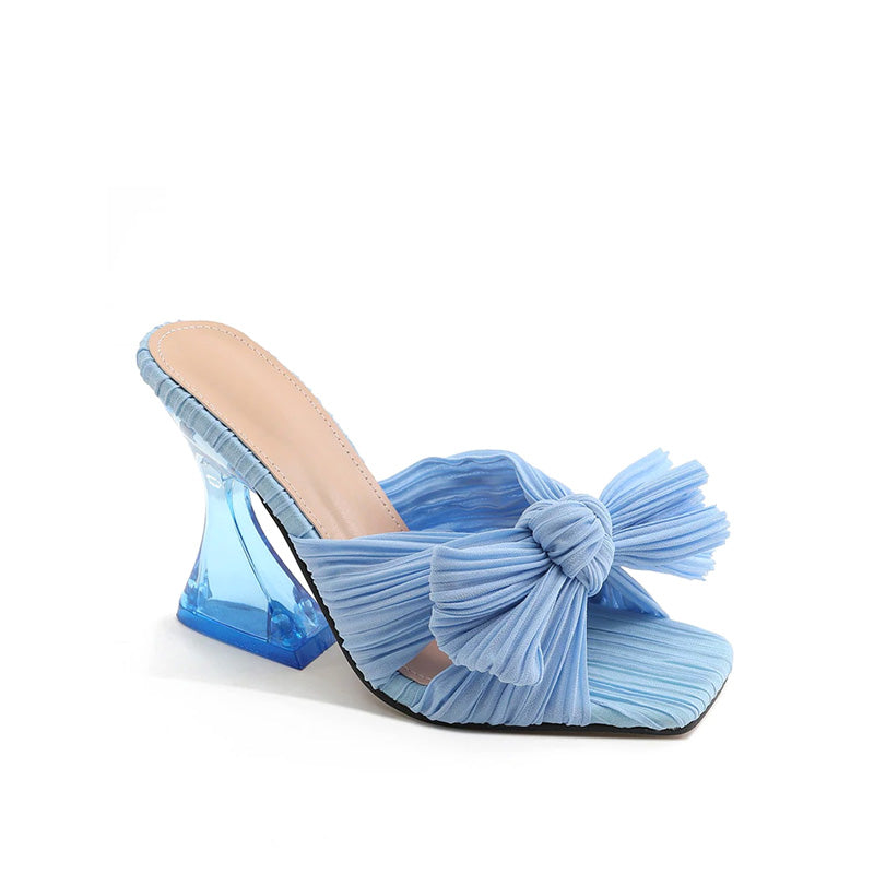 Bow Decor Heeled Sandals