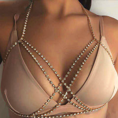 Sexy Breast Chain Cross Bohemian Beach Necklace XG2193(Suitable for all sizes)