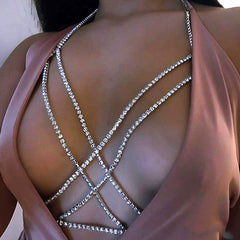 Sexy Breast Chain Cross Bohemian Beach Necklace XG2193(Suitable for all sizes)