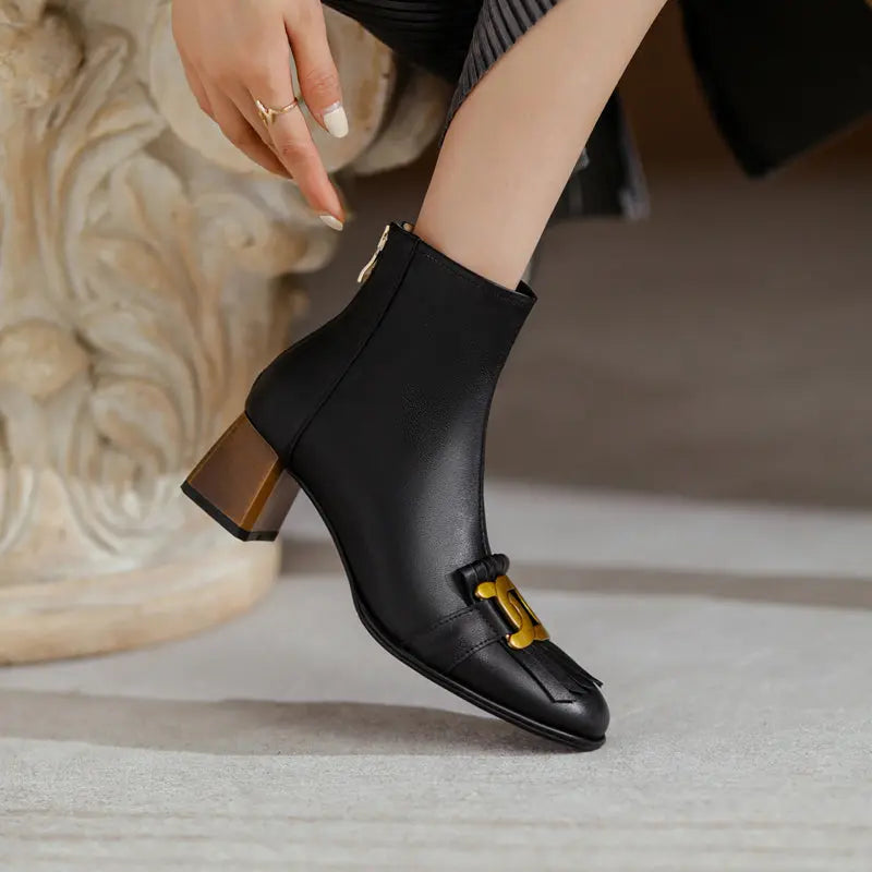 Brianna Low Heeled Ankle Boots