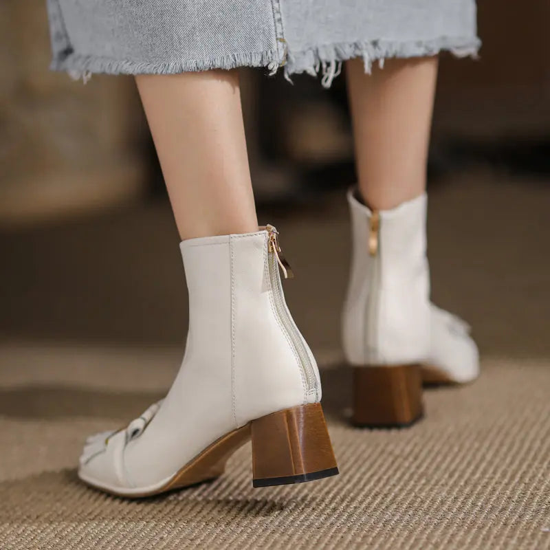 Brianna Low Heeled Ankle Boots