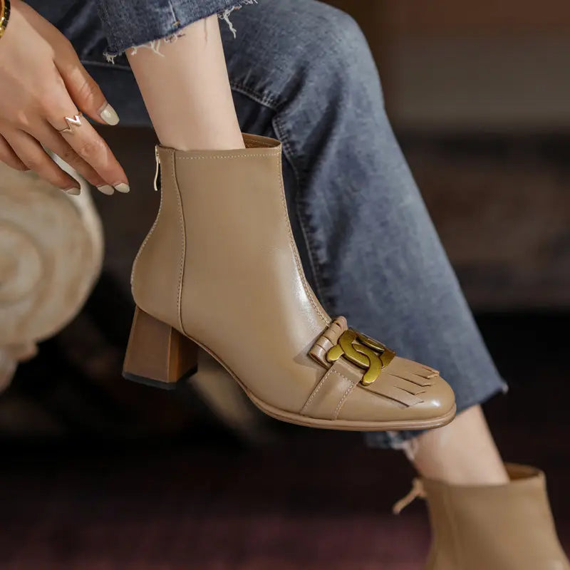 Brianna Low Heeled Ankle Boots