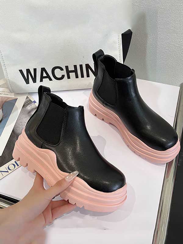 Chunky Soled Flatform Boots â zierashop