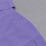 Off Shoulder Short Sleeve Midi Asymmetrical Bandage Dress