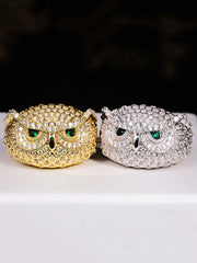 Owl Hip Hop Iced Zircon Stones Ring