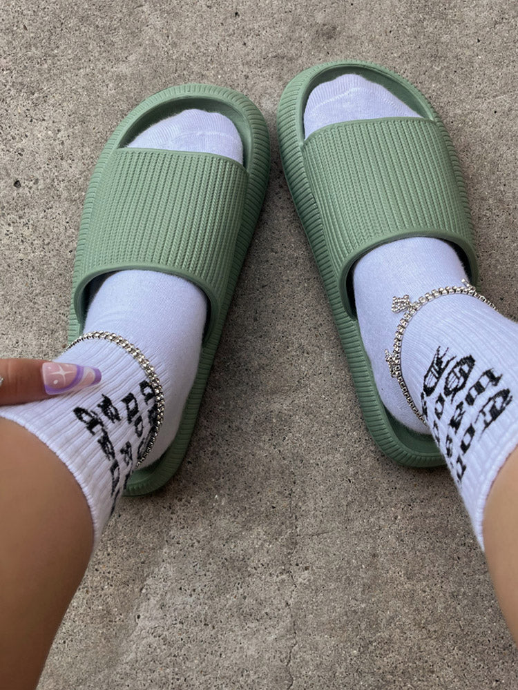 Casual Round Toe Slides