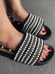 Pearls Flat Sandals