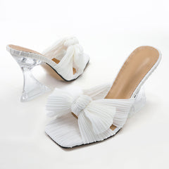 Bow Decor Heeled Sandals